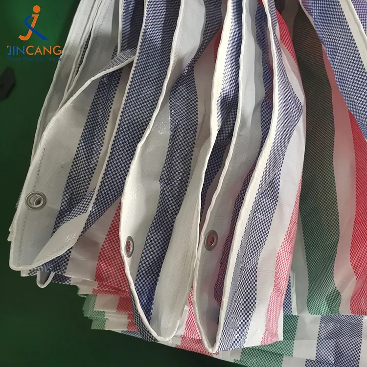 110 GSM Strive Stripaulin ມ້ວນ PE