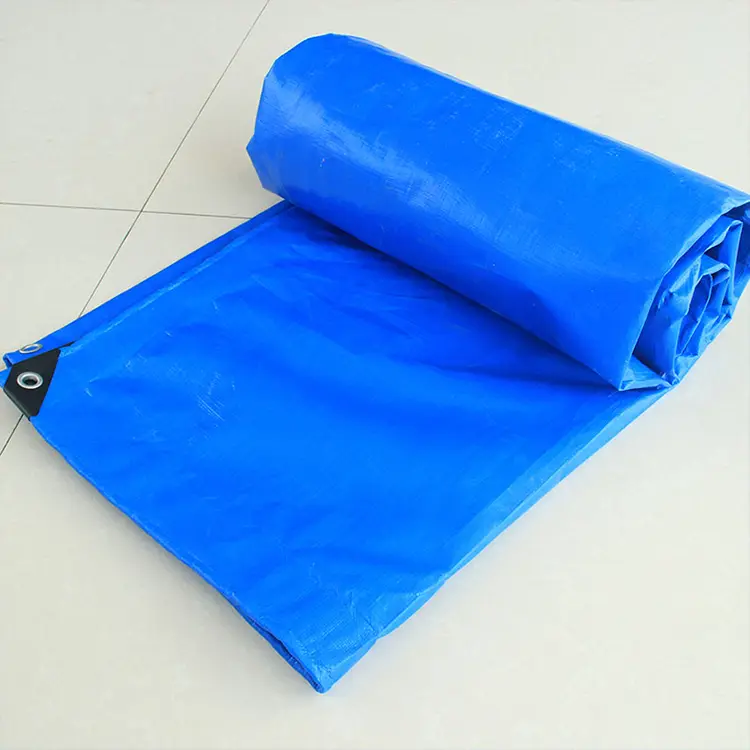 180g ສີຟ້າສີສົ້ມ PE Tarpaulin