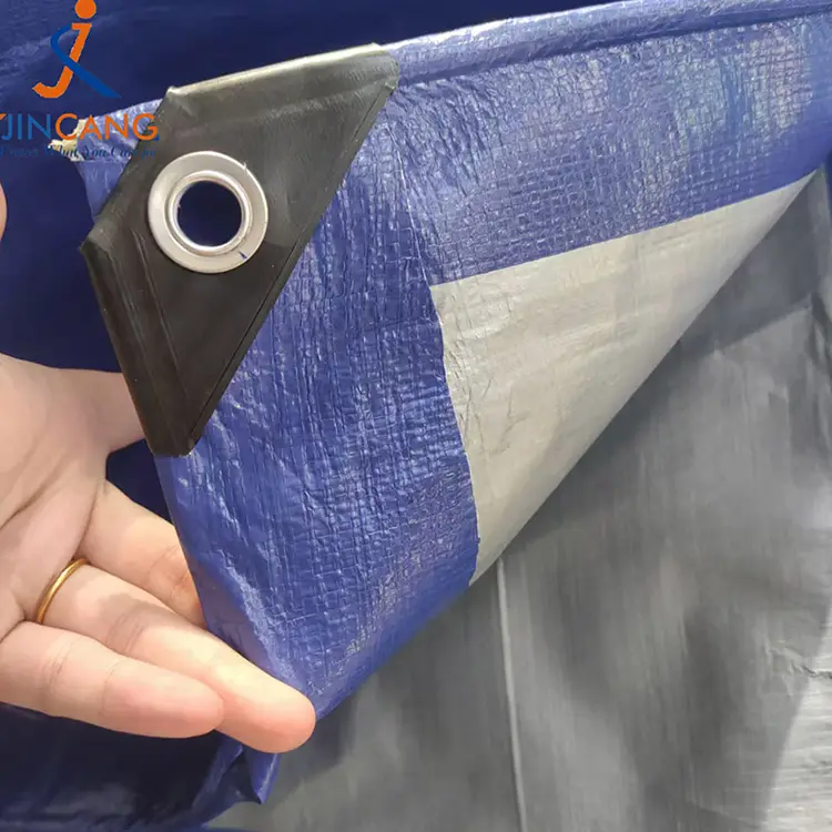 180g ສີຟ້າເຂັ້ມ PE Tarpaulin