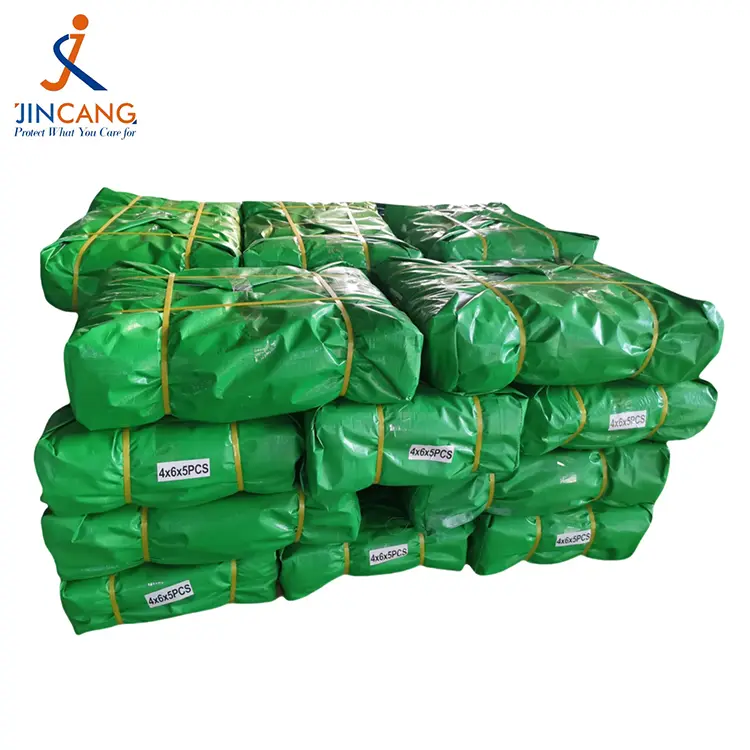 ຫຍ້າສີຂຽວ 300 gsm virgin pe tarpaulin